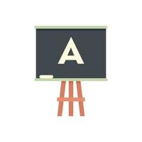 Foreign language board study icon flat isolated vector