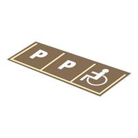 Disabled parking icon, cartoon style vector