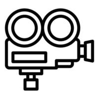 Cinema camera icon outline vector. Car screen vector
