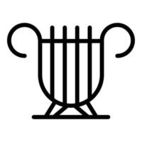 Museum harp icon outline vector. Art gallery vector