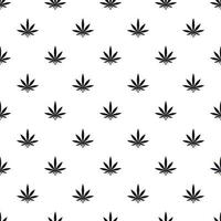 Cannabis leaf pattern, simple style vector