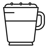 Mug latte icon outline vector. Coffee cup vector