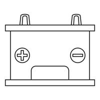 Car battery icon, outline style vector