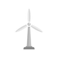 Wind turbine icon flat isolated vector