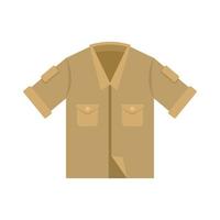 icono de camisa de safari vector aislado plano