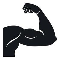 Biceps icon, simple style vector