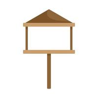 Seed bird feeders icon flat isolated vector