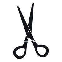 Stationery scissors icon, simple style vector