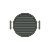 Top view brazier icon flat isolated vector