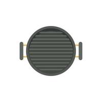 Top view brazier icon flat isolated vector