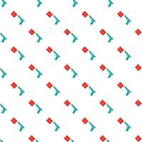 Gun with flag toy pattern, cartoon style vector