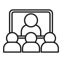 Mentor leadership icon outline vector. Training career vector