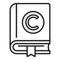 Book copywrite icon outline vector. Web design vector