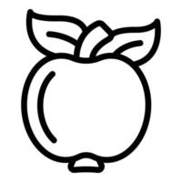 vector de contorno de icono de dieta de manzana. ejecute el programa