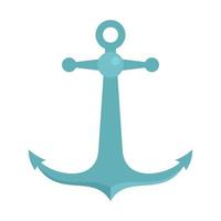 Anchor icon flat isolated vector