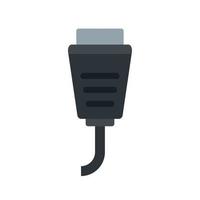 Data connection cable icon flat isolated vector