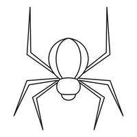 icono de insecto araña, estilo de esquema vector