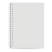 Exercise book icon, realistic style vector