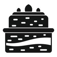 Dish cake icon simple vector. Food pastry vector