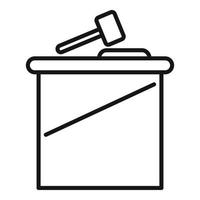 Auction competition icon outline vector. Sell price vector