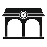 Waiting station icon simple vector. Railway platform vector