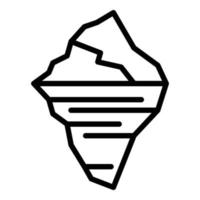 Data iceberg icon outline vector. Glacier ice vector