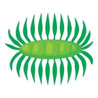 Bacteria centipede icon, cartoon style vector