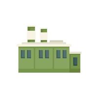 Power recycle factory icon flat isolated vector