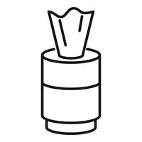 Tissue roller box icon outline vector. Wet paper vector