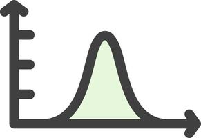 Bell Curve on Graph Vector Icon Design