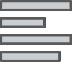 Align Right Vector Icon Design