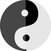 Yin Yang Vector Icon Design