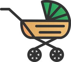 Baby Carriage Vector Icon Design