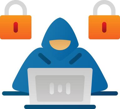 diseño de icono de vector de hacker