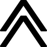 Angle Double Up Vector Icon Design