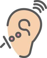 diseño de icono de vector de sistemas de escucha asistida