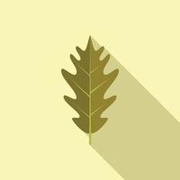 Oak leaf icon flat vector. Autumn fall vector