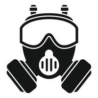 vector simple del icono de la máscara de gas del respirador. aire químico
