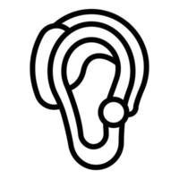 vector de contorno de icono de equipo deshabilitado de oído. educación escolar