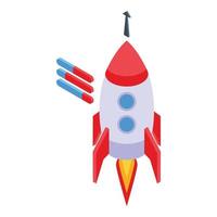 Startup rocket performance icon isometric vector. Business data vector