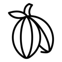 Cocoa fruit icon outline vector. Chocolate candy vector