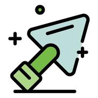 Clean trowel icon color outline vector