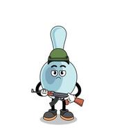 Cartoon of spoon soldier vector