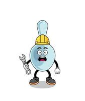 Character Illustration of spoon with 404 error vector