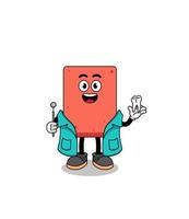 Illustration of brick mascot as a dentist vector