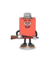 Cartoon Illustration of brick hunter vector