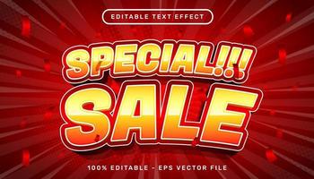 special sale 3d text effect and editable text effect vector