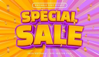 special sale 3d text effect and editable text effect vector