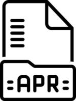 line icon for apr vector