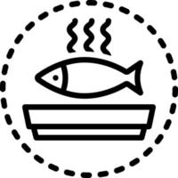 line icon for seafood vector